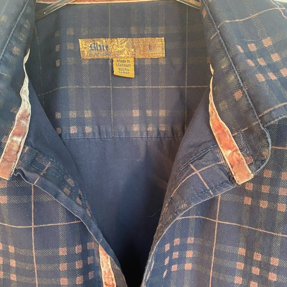 💰 5 FOR $40 / MEN'S BLUE PRONTO UOMO LONG SLEEVED SHIRT (SZ L) - Picture 2 of 7